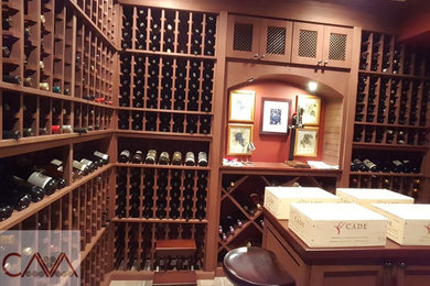 Mountain style wine cellar photo in New York