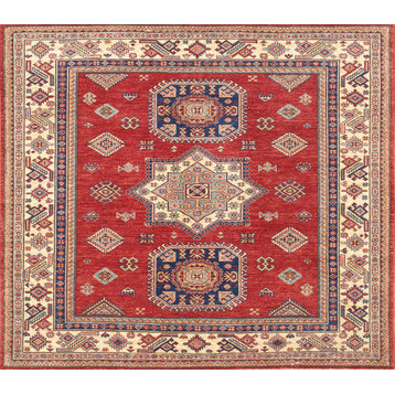 Pasargad's Kazak Collection Hand-knotted Wool Area Rug, 5'2"x5'11"