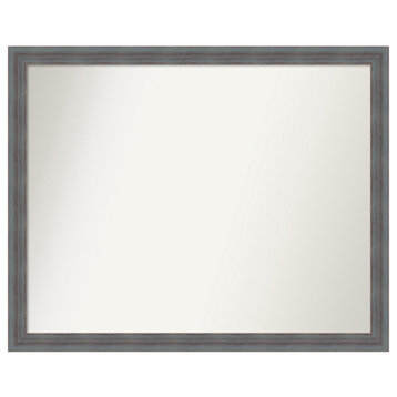 Dixie Grey Rustic Non-Beveled Wood Bathroom Mirror 30.25x24.25"