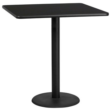 Square Black Table Top Xu-Blktb-4242-Tr24B-Gg