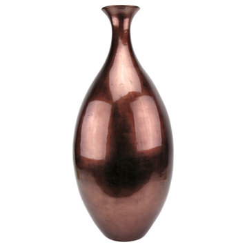 Vermiglio Ceramic Vase Glazed Red Copper
