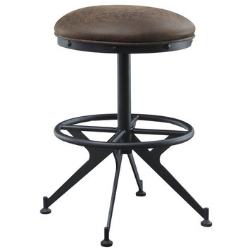 Zangief Counter Height Stool, Salvaged Brown and Black Finish