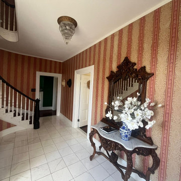 Staircase wallpaper installation in Gresham, OR