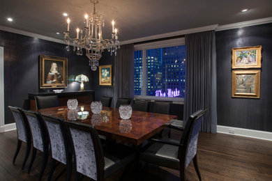 This is an example of a contemporary dining room in Chicago.