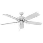 Hinkley - Oasis 60" Indoor Ceiling Fan in Chalk White - Part of the Regency Series, Oasis offers a simple yet classic all-you-need design. Available in Appliance White, Brushed Nickel, Chalk White, Graphite, Matte Black or Metallic Matte Bronze finish options, Oasis is so versatile; it can be used for both indoor and outdoor spaces. Blades are included with every fan.  This light requires  ,  Watt Bulbs (Not Included) UL Certified.