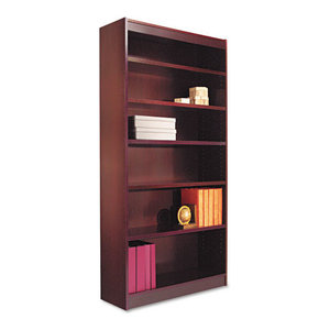 Alera Narrow Bookcase Wood Veneer 6 Shelf 12 X11 3 4 X72