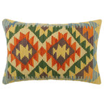 Bareens Designer Rugs - Turkish Rustic Cairns Hand Woven Kilim Pillow - Embellish your home with this timeless casual chic handmade Southwestern Kilim throw pillow covers made with wool and cotton. Constructed on a loom by Nomad Turkman people with hand spun wool and Natural Vegetable dyes these beautiful Kilim pillow covers are known for their beautiful repetitive geometrical, naturalistic floral and traditional patterns yet still giving it a moden look. Masterfully artisan-crafted on traditional Kilim looms with a contemporary fashion palette producing bold intricate sharp patterns making them a standout piece in any decor.