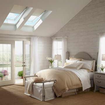 Skylights in Contemporary Bedroom