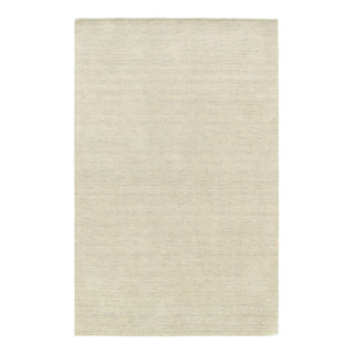 Arista Solid Beige Hand-Crafted Area Rug, 5'x8' - Contemporary - Area ...