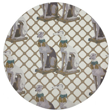 Regal Greyhound Luxe 16" Round Pebble Placemats, Set of 4
