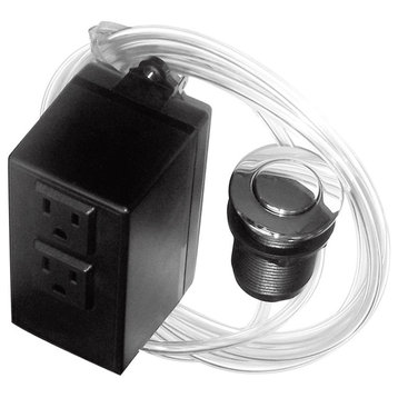 Disposal Air Switch and Single Outlet Control Box, Polished Chrome
