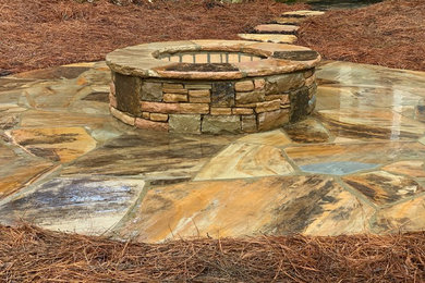 Stone Patio, Firepit, Steps and Path