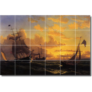 by Sandi Gore Evans Fresh Herbs Ceramic Tile Mural Kitchen backsplash//Bathroom Shower