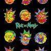Rick and Morty Vaporwave Poster, Silver Framed Version