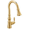Moen S73004EV2 Weymouth 1.5 GPM 1 Hole Pull Down Smart Kitchen - Brushed Gold