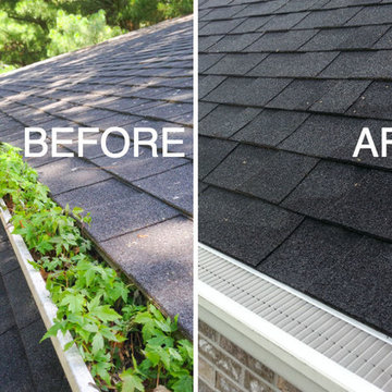 Before and After GutterGlove Installation