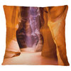 Upper Antelope Canyon Landscape Photo Throw Pillow, 16"x16"
