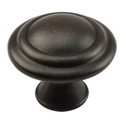Cosmas - Cabinet Knob, 1-1/8" Diameter, Oil Rubbed Bronze, Set of 10 - Cabinet And Drawer Knobs