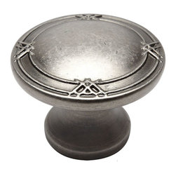 Cosmas - Cosmas 9462AS Cabinet Round Knob, 1-5/16" Diameter, Set of 5, Weathered Nickel - Cabinet And Drawer Knobs