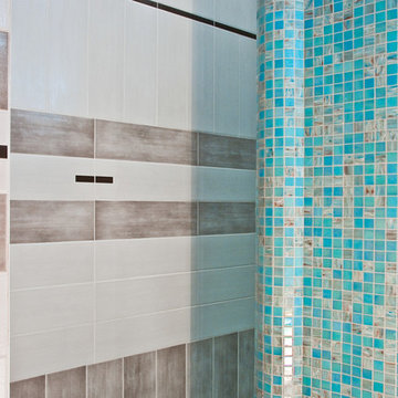 Salle de bain bleue