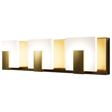 ExBrite Modern Style 3-Lights LED Bathroom Vanity Light, Glod