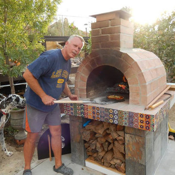 The Brown Family Wood Fired Brick Pizza Oven in California