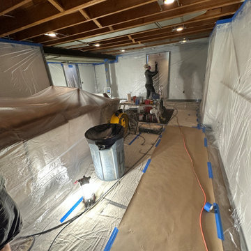 Basement Ceiling - Before Primer and Paint