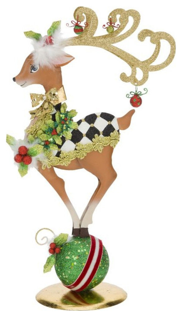Mark Roberts 2020 Collection Reindeer On Ball 16" Figurine