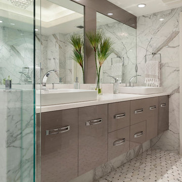 Neutral Color Scheme for Contemporary Bathrooms