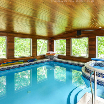 All New Windows in Amazing Pool Room - Renewal by Andersen Greater Toronto & Ott
