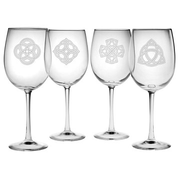 Celtics 4-Piece Wine Glass Set