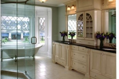 Inspiration for a coastal bathroom remodel in New York