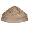 Half Bell Downlight Ceramic Wall Sconce with the Angel Fish Design, Sandstone
