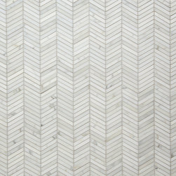 Tangent Chevron in Calacata - Tile