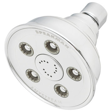Caspian Collection Anystream Multi Function Shower Head, Polished Chrome