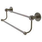 Allied Brass - Mercury 30" Double Towel Bar, Antique Brass - Add a stylish touch to your bathroom decor with this finely crafted double towel bar.  This elegant bathroom accessory is created from the finest solid brass materials.  High quality lifetime designer finishes are hand polished to perfection.