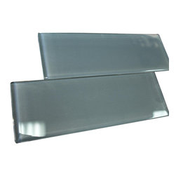 4x12 Glossy Fog Subway Glass Mosaic Tiles - Home Accessories & Decor