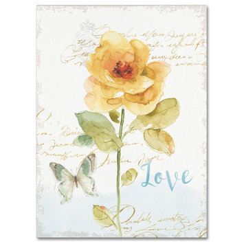 Lisa Audit 'Rainbow Seeds Floral VIII Love' Canvas Art, 24"x18"