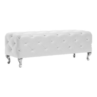 Baxton Studio Stella Crystal Tufted Modern Bench Traditional