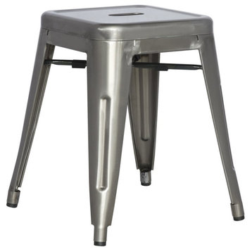 Galvanized Steel Side Chair (Set of 4) - Gun Metal