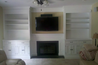Inspiration for a timeless family room remodel in Charlotte
