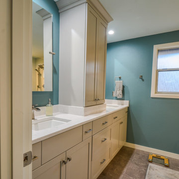 His & Her Bathroom Vanity with extra storage!