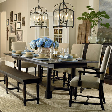 Custom Turned Post Dining Table by Bassett Furniture