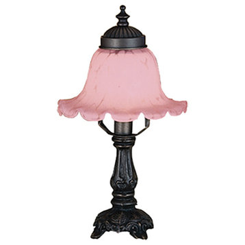 12.5 High Fluted Bell Pink Mini Lamp