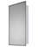 Deluxe Series Medicine Cabinet, 16"x30", Stainless Steel Frame, Surface Mount