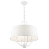 White Transitional, English Country, Rustic, Casual Pendant Chandelier