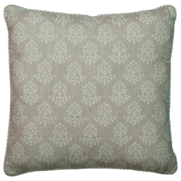 Floral Print Throw Pillow | Andrew Martin Sprig, Gray