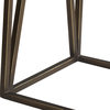 Maison 55 Emerson Modern Classic Wood Top Gold Metal Base Side End Table