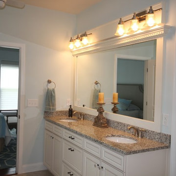 Exisitng plain mirror was trimmed to accomdate the fixture