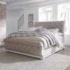 Magnolia Manor White King Uph Sleigh Bed